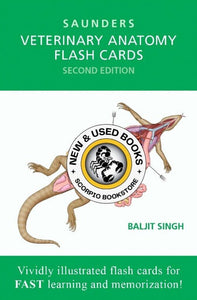 *PRE-ORDER, APPROX 2-3 BUSINESS DAYS* Veterinary Anatomy Flash Cards 2nd edition by Baljit Singh 9781455776832