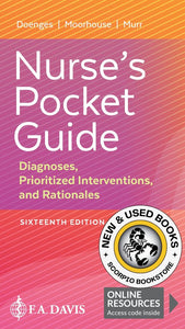 *PRE-ORDER, APPROX 2-3 BUSINESS DAYS* Nurse's Pocket Guide 16th edition by Marilynn E. Doenges 9781719643078