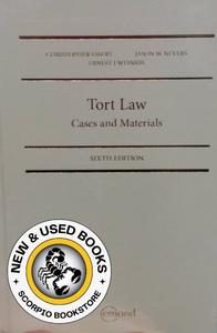 *PRE-ORDER, APPROX 4-6 BUSINESS DAYS* Tort Law Cases and Materials 6th Edition by Christopher Essert 9781774625941 *130g