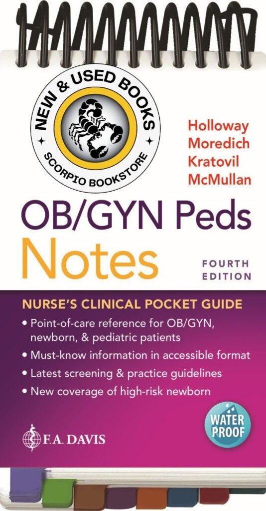 *PRE-ORDER, APPROX 2-3 BUSINESS DAYS* Ob/Gyn Peds Notes: Nurse's Clinical Pocket Guide 4th edition by Brenda Walters Holloway 9781719642743