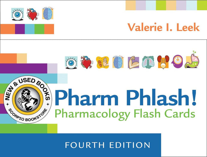 *PRE-ORDER, APPROX 2-3 BUSINESS DAYS* Pharm Phlash! Pharmacology Flash Cards 4th edition by Leek 9781719647250