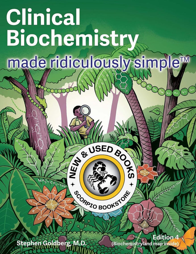 *PRE-ORDER, APPROX 2-3 BUSINESS DAYS* Clinical Biochemistry Made Ridiculously Simple 4th Edition (Color Edition) by Stephen Goldberg 9781935660781