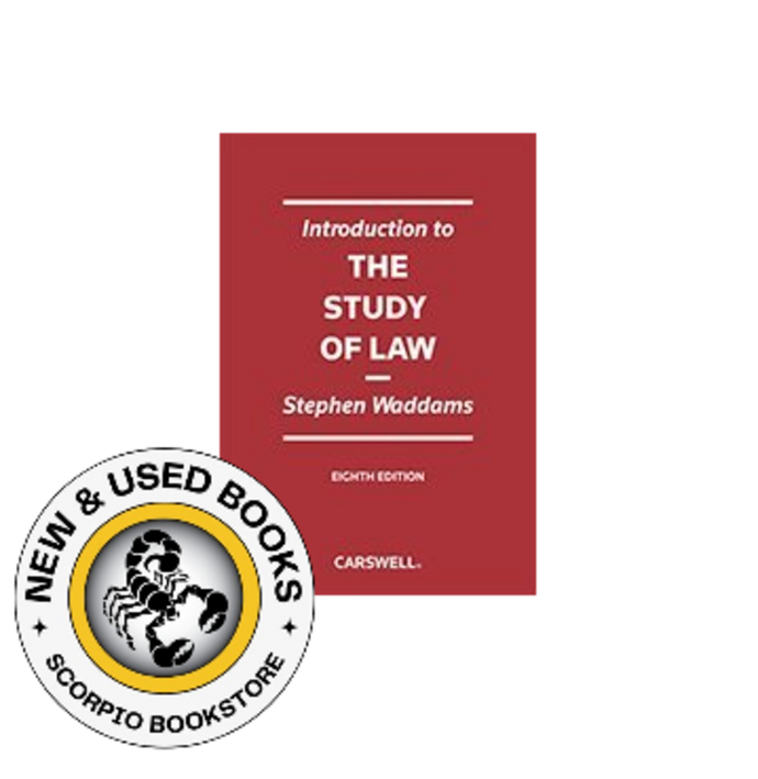 *PRE-ORDER, APPROX 4-6 BUSINESS DAYS* Introduction to the Study of Law 8th edition by Stephen Waddams 9780779871872