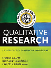 Load image into Gallery viewer, Qualitative Research by Stephen D. Lapan 9780470548004 (USED:ACCEPTABLE; highlights, markings, water damage) *109d
