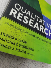 Load image into Gallery viewer, Qualitative Research by Stephen D. Lapan 9780470548004 (USED:ACCEPTABLE; highlights, markings, water damage) *109d
