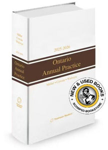 *PRE-ORDER, APPROX 4-6 BUSINESS DAYS* Ontario Annual Practice 2025-2026 by W.A. Derry Millar (HARDCOVER) 9781038200631 *FINAL SALE*