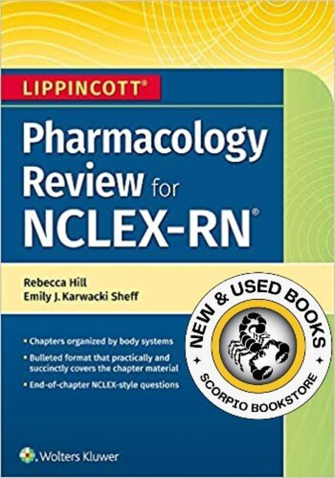 *PRE-ORDER, APPROX 2-3 BUSINESS DAYS* Lippincott NCLEX-RN Pharmacology Review by Rebecca Hill 9781975109837