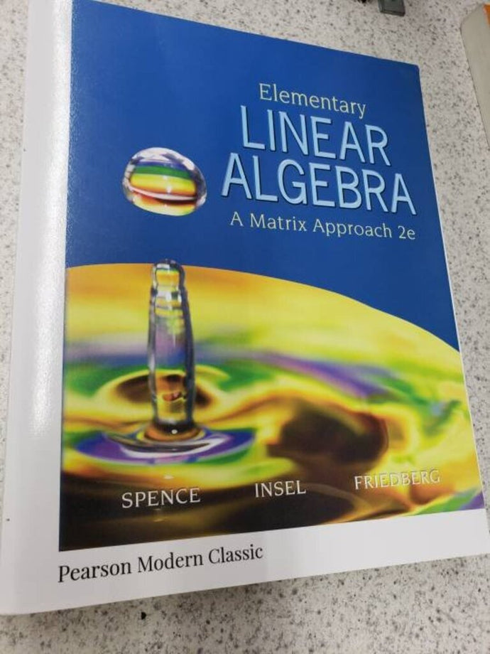 Elementary Linear Algebra 2nd Edition 9780137251421 (USED:LIKENEW) *D9