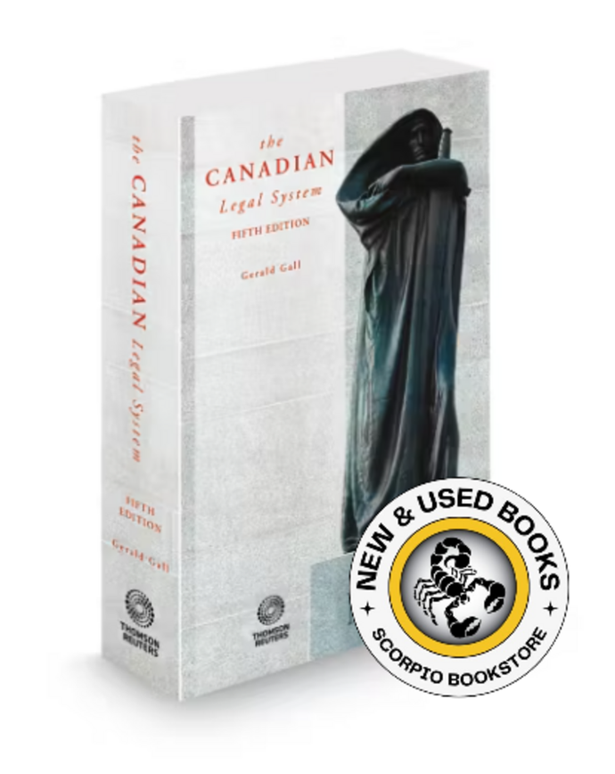 *PRE-ORDER, APPROX 4-6 BUSINESS DAYS* The Canadian Legal System 5th Edition + Proview by Gerald Gall STUDENT EDITION 9780459241537 *FINAL SALE*