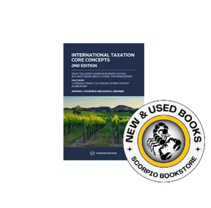 *PRE-ORDER, APPROX 4-6 BUSINESS DAYS* International Taxation Core Concepts 2nd Edition by Arthur Cockfield 9780779880478