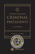 *PRE-ORDER, APPROX 4-6 BUSINESS DAYS* The Practitioner's Criminal Precedents 7th Edition + USB by Alan D. Gold 9780433506744 *FINAL SALE, SPECIAL PRICING* [ZZ]