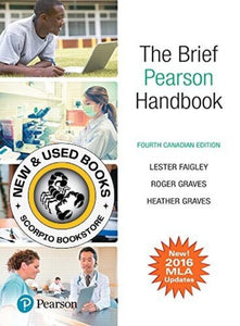 *PRE-ORDER, APPROX 4-6 BUSINESS DAYS* Brief Pearson Handbook 4th Canadian edition MLA Update by Faigley 9780134681795 *FINAL SALE*