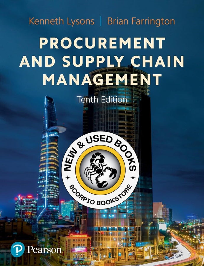 *PRE-ORDER, APPROX 7-14 BUSINESS DAYS, made-on-demand* Procurement and Supply Chain Management 10th edition by Kenneth Lysons 9781292317915 *FINAL SALE*