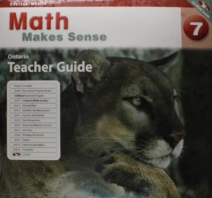 *PRE-ORDER, APPROX 7-14 BUSINESS DAYS, backordered* Math Makes Sense Grade 7 Teacher's Guide 9780321138637