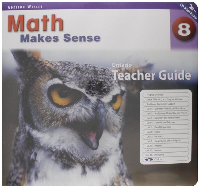 *PRE-ORDER, APPROX 7-14 BUSINESS DAYS, backordered* Math Makes Sense 8 Teacher's Guide 9780321138699