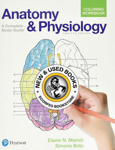 Anatomy & Physiology 12th Edition Coloring Workbook by Elaine M. Marieb 9780134459363 (USED:GOOD) *80d [ZZ]