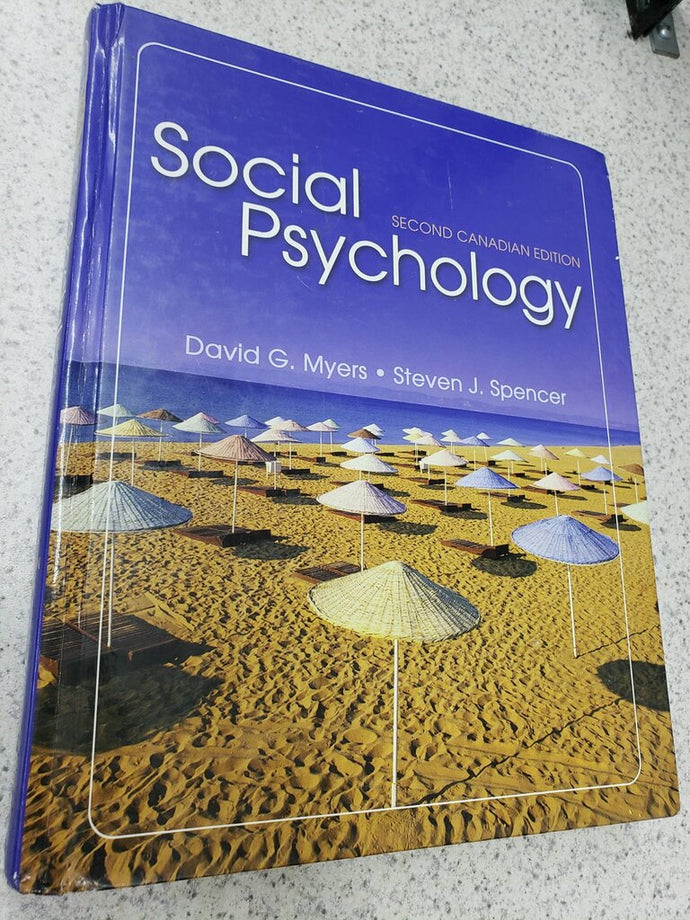 Social Psychology 2nd Canadian Edition by David G. Myers 9780070913974 (USED:GOOD; minor highlights and markings) *BC1