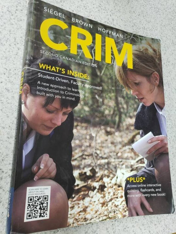 Crim 2nd Canadian Edition by Larry J. Siegel 9780176504441 (USED:VERYGOOD; minor highlights) *BC1