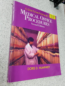 Contemporary Medical Office Procedures 2nd Edition by Doris D. Humphrey 9780827374201 (USED:VERYGOOD; highlights) *BC1