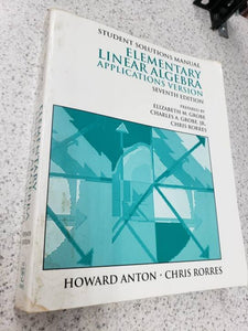 Elementary Linear Algebra Application Version 7th Edition by Howard Anton 9780471308966 (USED:GOOD) *BC1