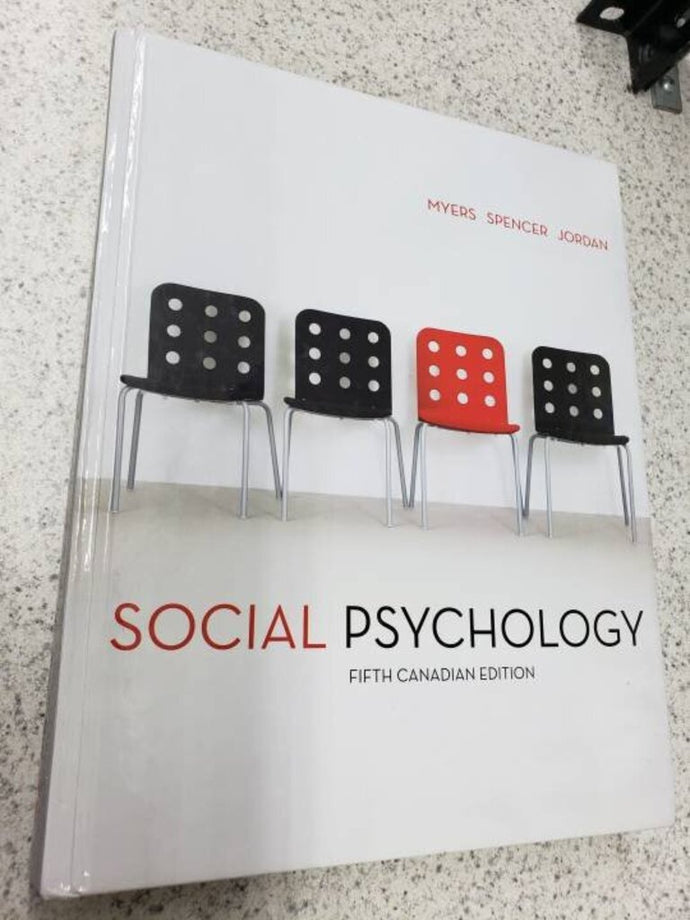 Social Psychology 5th Canadian Edition by David Myers 9780070319844 (USED:LIKENEW) *BC1