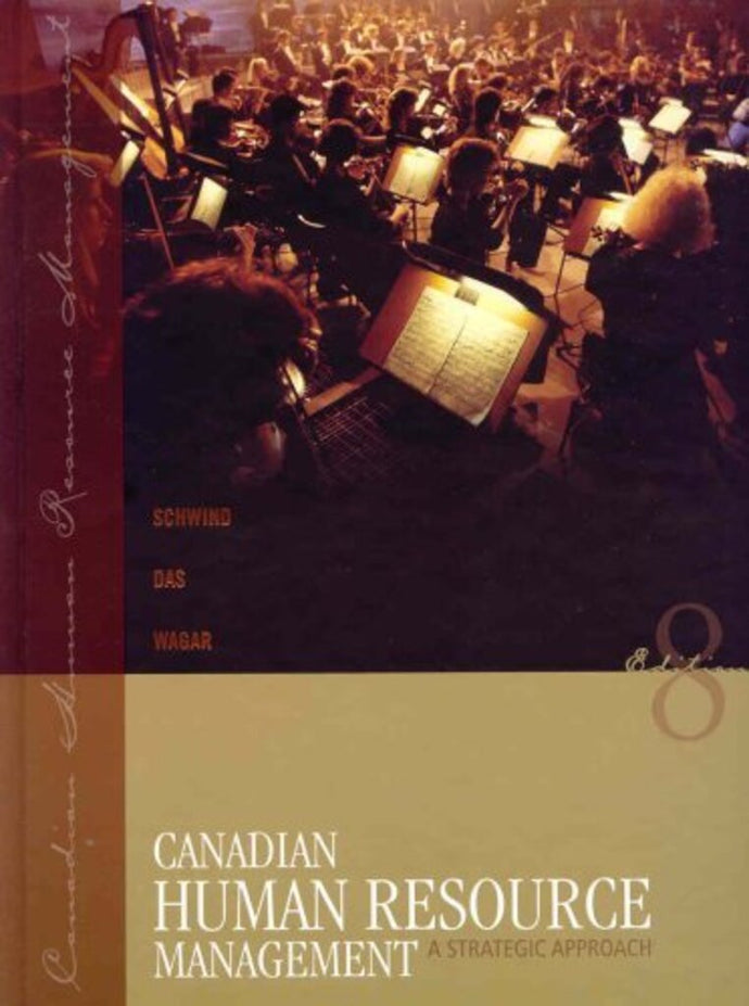 Canadian Human Resource Management 8th Edition by Hermann Franz Schwind 9780070951761 (USED:VERYGOOD) *BC1 [ZZ]