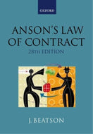 Anson's Law of Contract 28th Edition by J. Beatson 9780198765769 (USED:GOOD; minor pen markings) *BC1