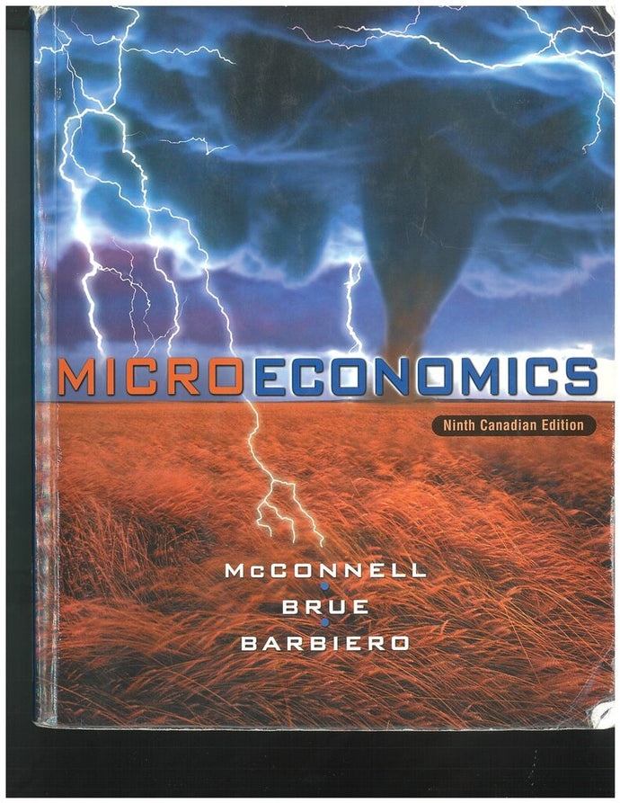 Microeconomics 9th Canadian Edition by McConnell (USED:ACCEPTABLE; highlights and markings) *BC2