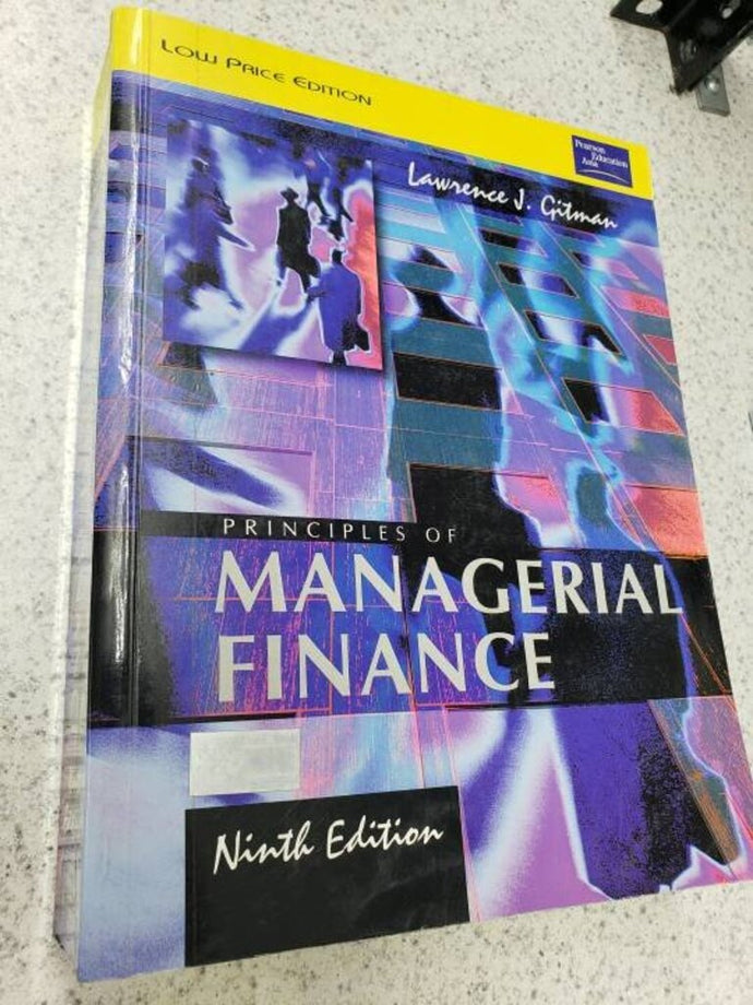 Principles of Managerial Finance 9th Edition by Lawrence J. Gitman 9788178083575 (USED:VERYGOOD; minor writing) *BC2