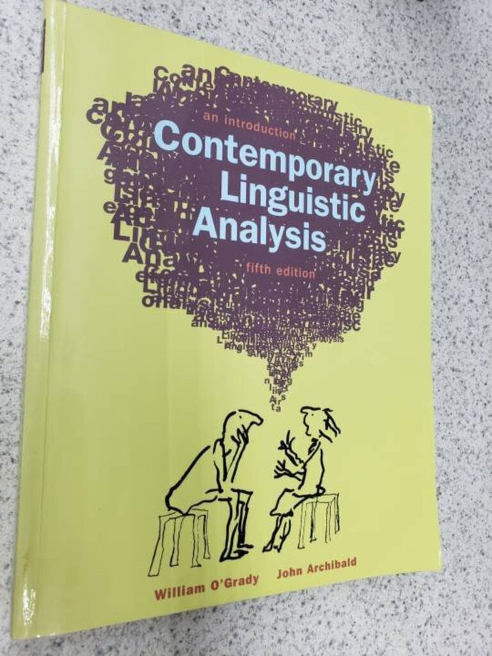 Contemporary Linguistic Analysis 5th Edition by William O'Grady 9780321153944 (USED:VERYGOOD) *BC2