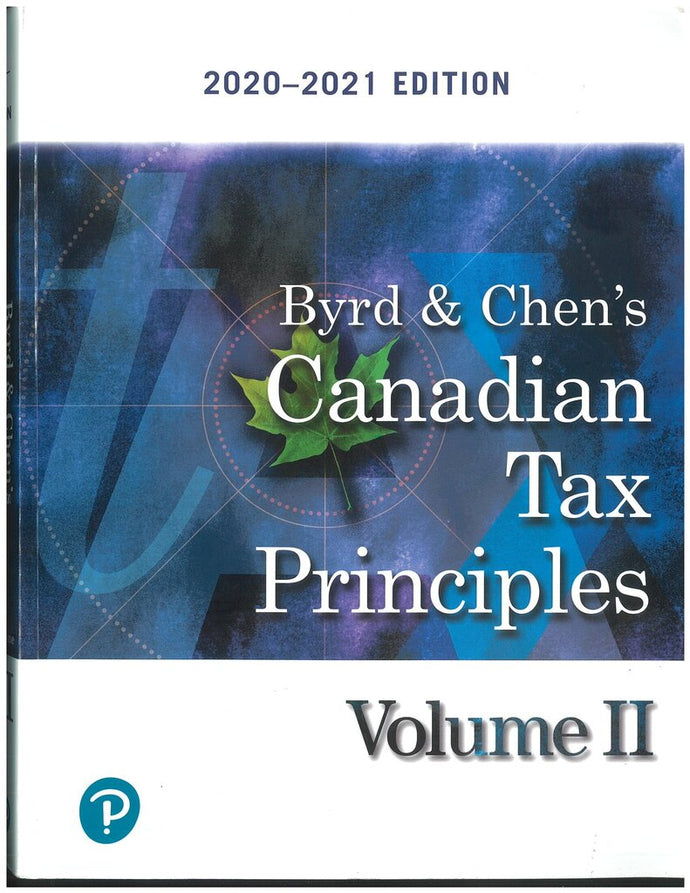 Canadian Tax Principles 2020-2021 Edition Volume 2 by Clarence Byrd 9780136745266 (USED:GOOD) *BC2