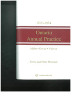 Ontario Annual Practice 2023-2024 FORMS and Other Materials by Millar (FORMS BOOK ONLY) 9781668714898 (USED:GOOD) *81b