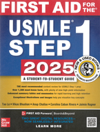 *PRE-ORDER, APPROX 7-10 BUSINESS DAYS* First Aid for the USMLE Step 1 2025 9781266346460 *FINAL SALE* [ZZ]