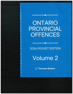 Ontario Provincial Offences 2026 Volume 1 + Volume 2 by Andre M. Popadynec POCKET EDITION 9781038215246 *88b