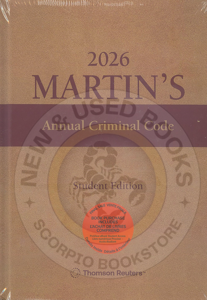 Martin's Annual Criminal Code 2026 + Proview by Edward Greenspan STUDENT EDITION 9781038215949 *72b *FINAL SALE* *SAN