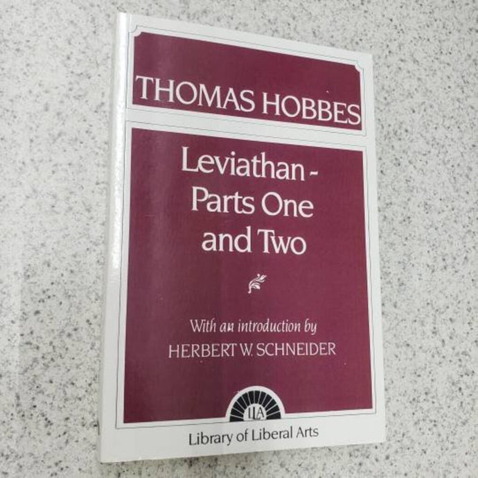 Thomas Hobbes Leviathan 1 and 2 Herbert W. Schneider 9780024077509 (USED:VERYGOOD) *D50