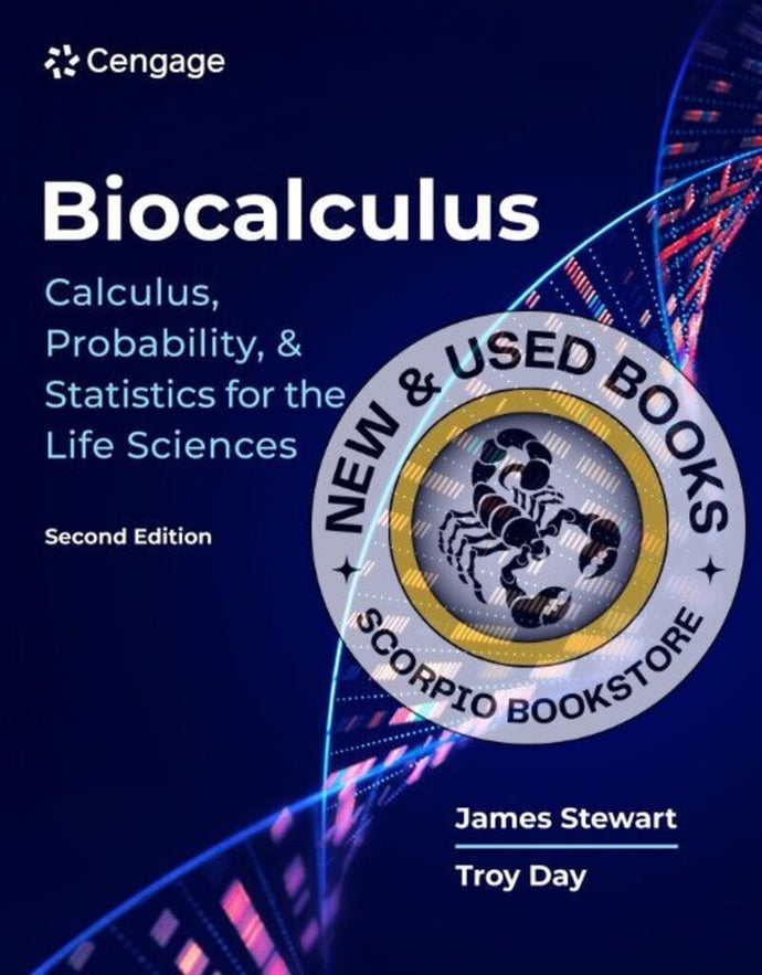 *PRE-ORDER, APPROX 4-6 BUSINESS DAYS* Biocalculus Calculus, Probability, and Statistics for the Life Sciences 2nd edition by James Stewart 9798214002576