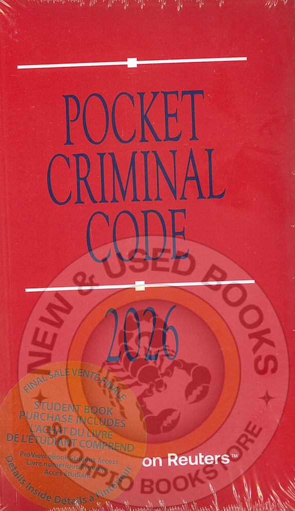 Pocket Criminal Code 2026 + Proview STUDENT EDITION 9781038215277 (red book) *FINAL SALE* *82c