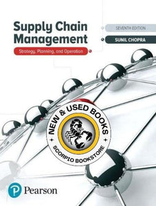 Supply Chain Management 7th edition by Sunil Chopra 9780134731889 (USED:VERYGOOD) *104e [ZZ]