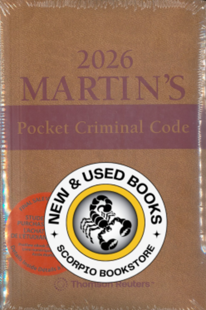 Martin's Pocket Criminal Code 2026 Edition + Proview by Edward Greenspan STUDENT EDITION 9781038215093 *82c *FINAL SALE*