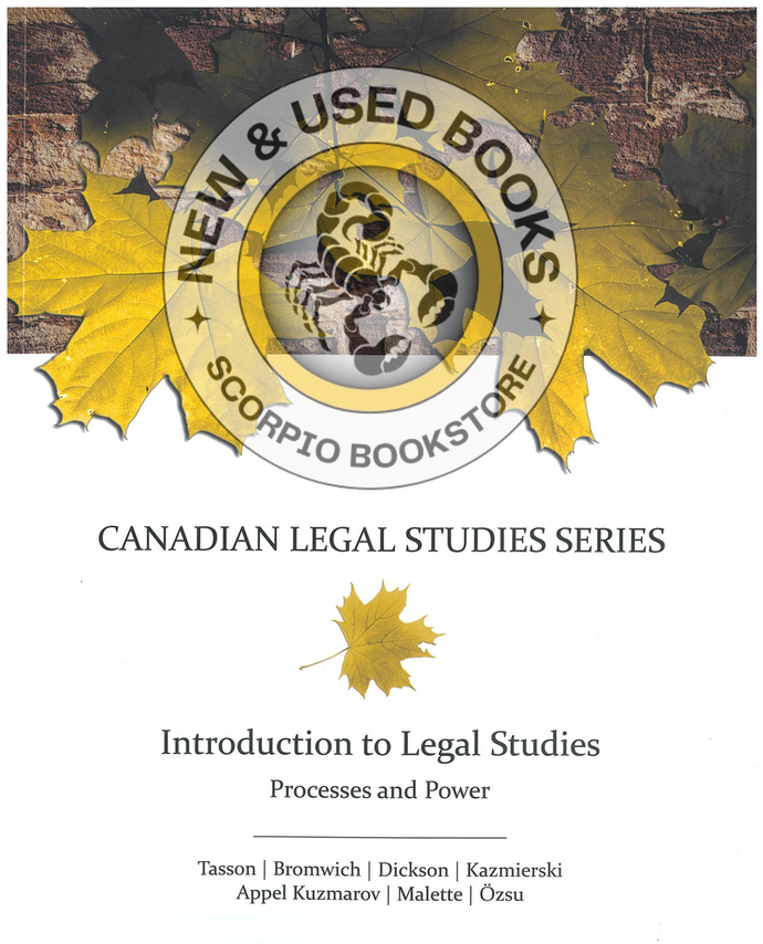 Introduction to Legal Studies Volume 2 1st edition Processes and Power by Stephen Tasson 9781553223825 *FINAL SALE* *96e