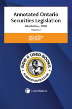 Load image into Gallery viewer, *PRE-ORDER, APPROX 7-10 BUSINESS DAYS* Annotated Ontario Securities Legislation 63rd Edition 2026 Volume 1 + Volume 2 by McCarthy Tétrault 9780433538967
