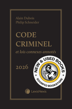 Load image into Gallery viewer, *PRE-ORDER, APPROX 4-6 BUSINESS DAYS* Code criminel et lois connexes annotés édition 2026 (Volume 1) + Guide du praticien (Volume 2) + Livre électronique by Alain Dubois 9780433537328 *fr30 [ZZ]
