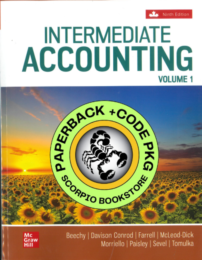*PRE-ORDER, APPROX 7-10 BUSINESS DAYS* Intermediate Accounting Volume 1 9th Edition + Connect By Thomas H. Beechy PKG 9781264527342