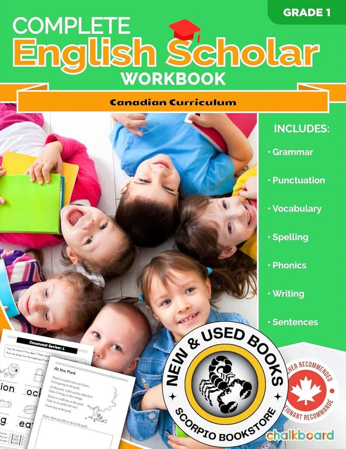 *PRE-ORDER, APPROX 4-6 BUSINESS DAYS* Complete English Scholar Grade 1 by Cassie Hatt 9781771058636