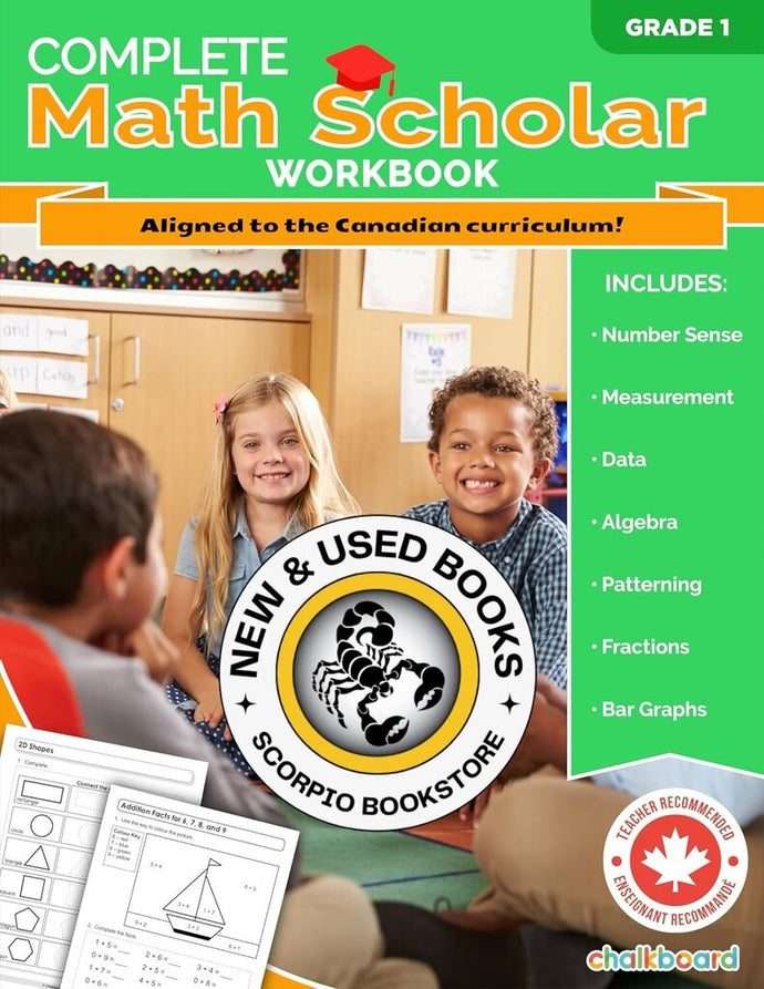 *PRE-ORDER, APPROX 4-6 BUSINESS DAYS* Complete Math Scholar Grade 1 by Cassie Hatt 9781771058575