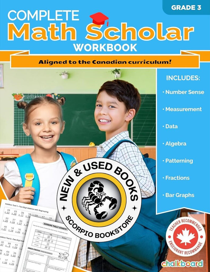 *PRE-ORDER, APPROX 4-6 BUSINESS DAYS* Complete Math Scholar Grade 3 by Cassie Hatt 9781771058599