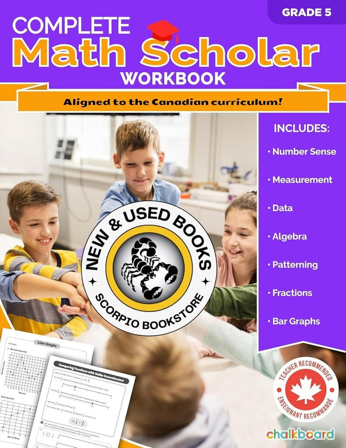 *PRE-ORDER, APPROX 4-6 BUSINESS DAYS* Complete Math Scholar Grade 5 by Cassie Hatt 9781771058612