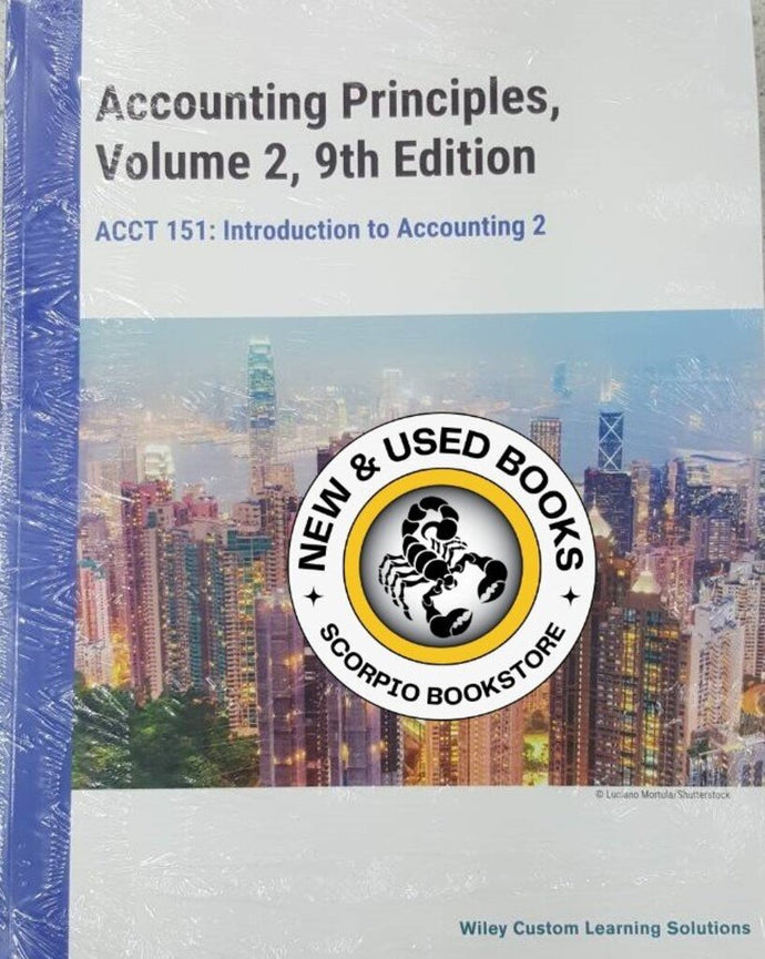 *PRE-ORDER, APPROX 7-10 BUSINESS DAYS* Accounting Principles Volume 2 9th edition +WileyPlus(V1+V2) by Weygandt (Humber Custom Package) 9781394164547 *FINAL SALE*