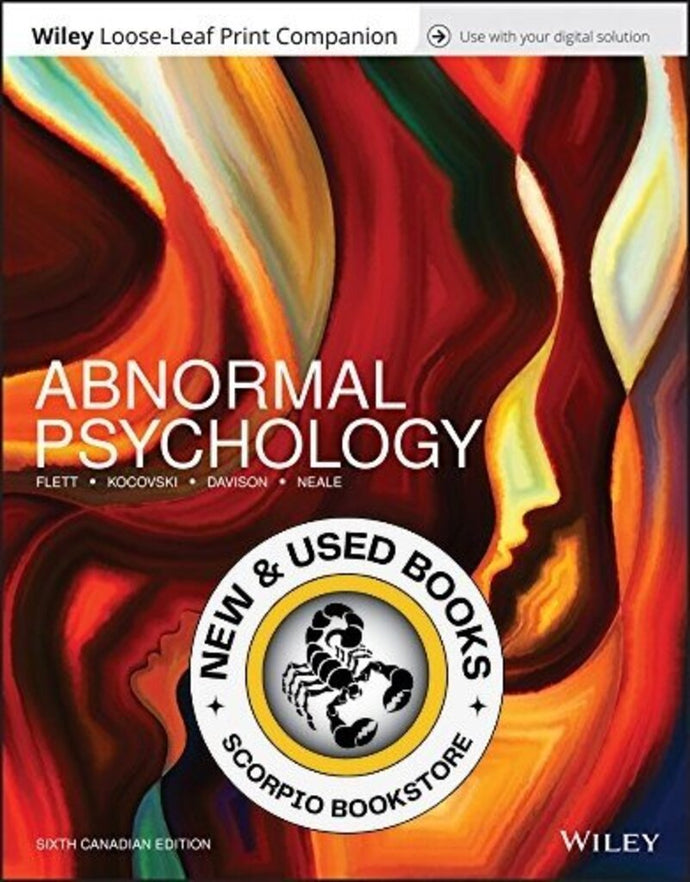 *PRE-ORDER, APPROX 7-10 BUSINESS DAYS* Abnormal Psychology 6th Canadian Edition by Gordon Flett LOOSELEAF 9781119444091